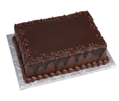 Düz Sade Tasarım 30 Kişilik Çikolatalı Yaş Pasta